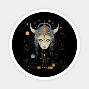 Freyja Norse Goddess Art Nouveau Surreal Goth Tattoo Art Magnet